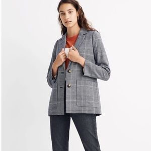 Madewell Dorset Blazer in Navy Glen Plaid